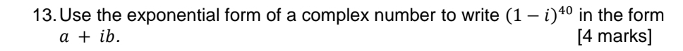 Solved Use the exponential form of a complex number to write | Chegg.com