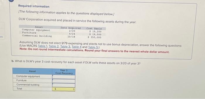 Solved ces Required information [The following information | Chegg.com