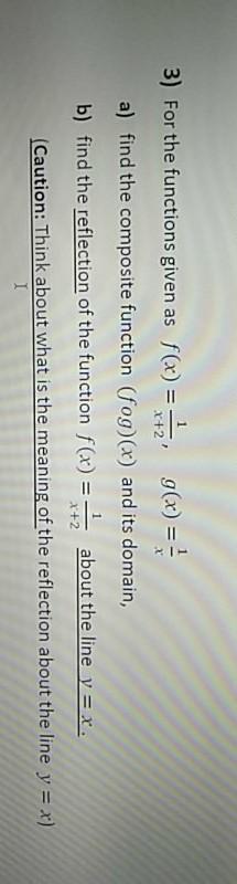 3 For The Functions Given As F X 1 G X A Chegg Com