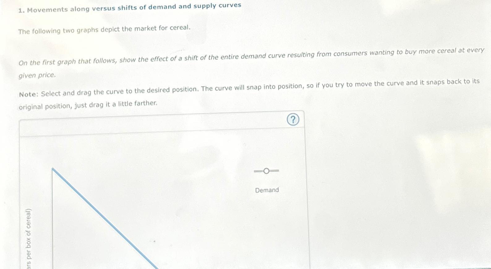 Solved Movements along versus shifts of demand and supply | Chegg.com