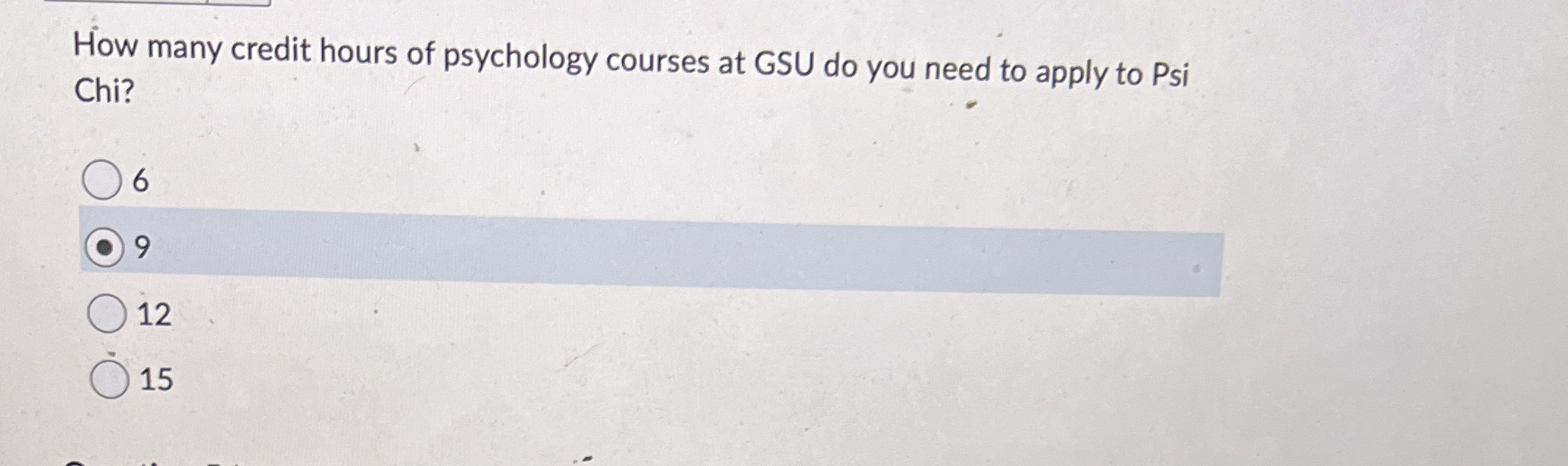 Solved How many credit hours of psychology courses at GSU do