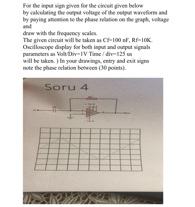 Solved For the input sign given for the circuit given below | Chegg.com