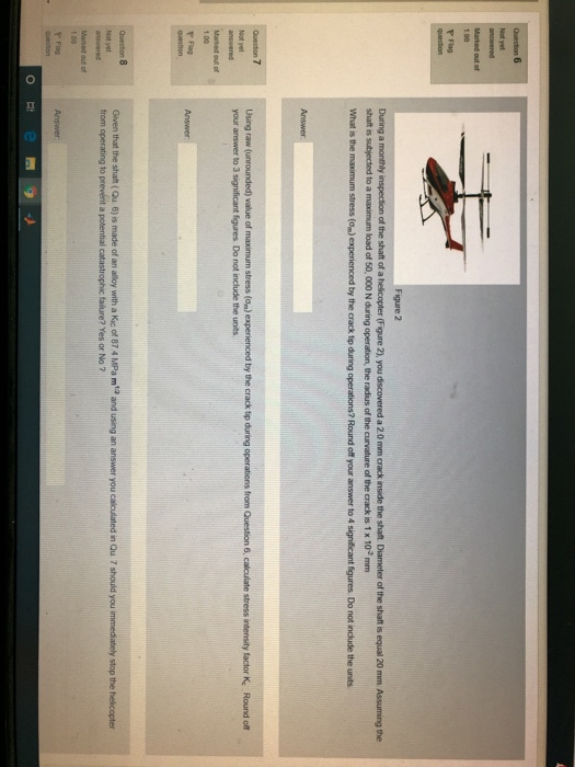 Solved Question 6 Not yet Marked out of 100 P Flag question | Chegg.com