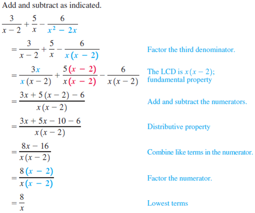 Solved: Add or subtract as indicated. Write all answers in lowe ...