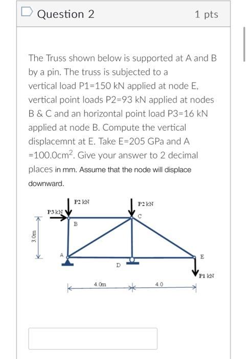 Solved The Truss shown below is supported at A and B by a | Chegg.com