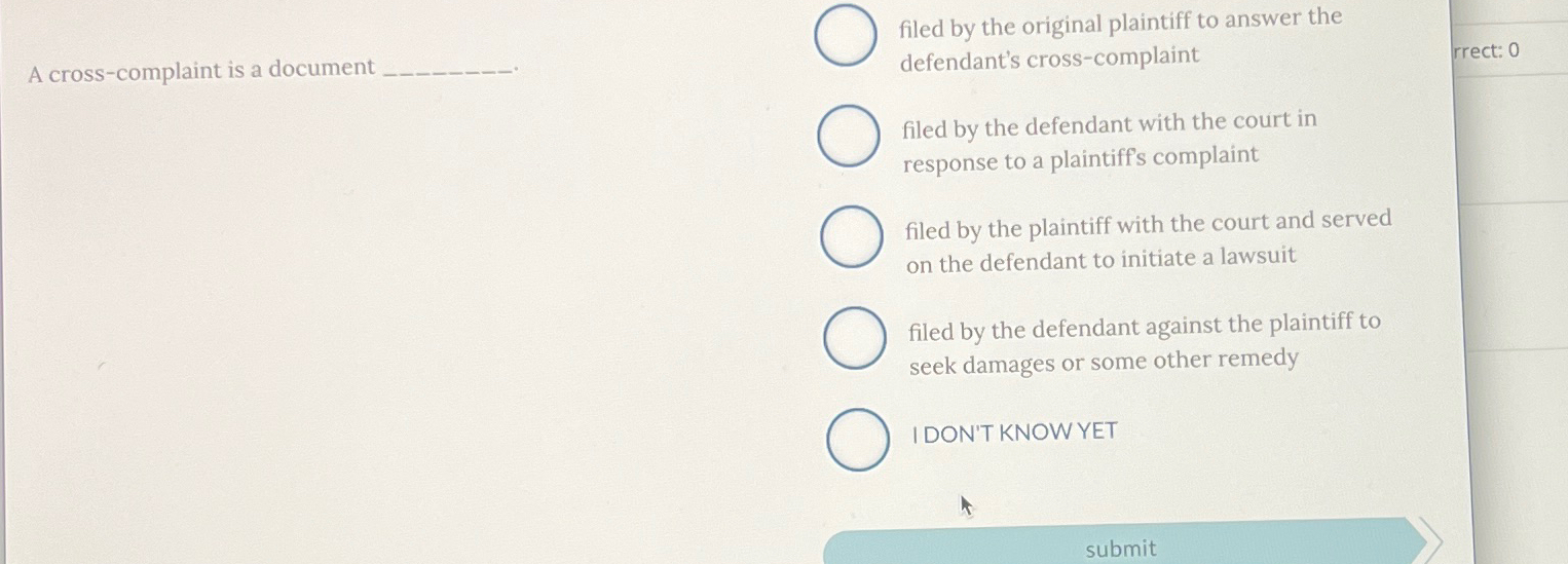 Solved filed by the original plaintiff to answer theA | Chegg.com