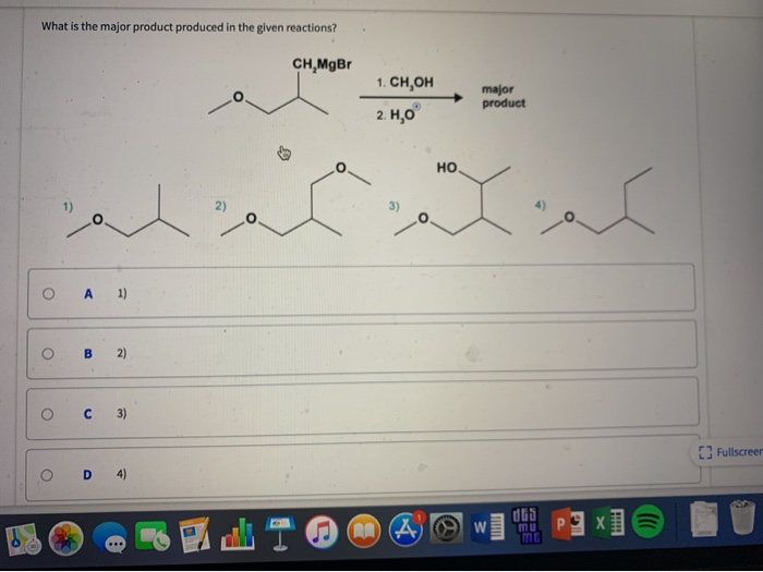 Solved What is the major product produced in the given | Chegg.com