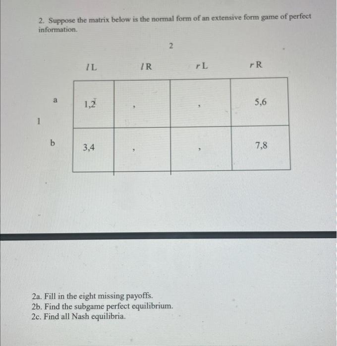 Solved 2. Suppose the matrix below is the normal form of an | Chegg.com