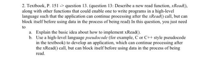 Solved 2. Textbook, P. 151→ question 13. (question 13: | Chegg.com