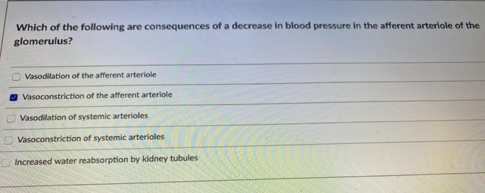 Solved Which of the following are consequences of a decrease | Chegg.com