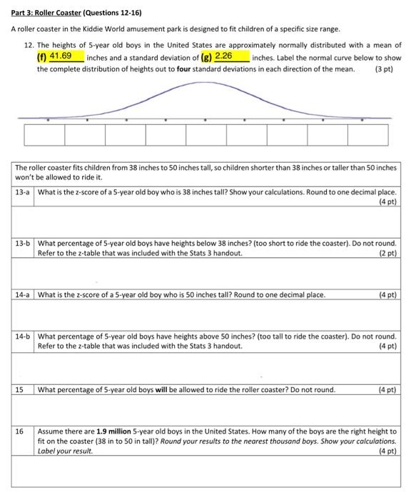 Solved Part 3: Roller Coaster (Questions 12-16) A roller | Chegg.com