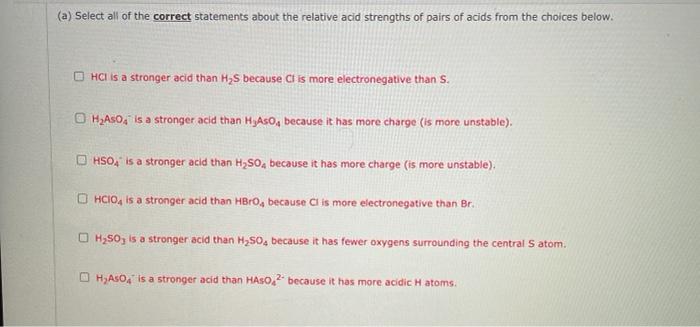 Solved Select all of the correct statements about | Chegg.com