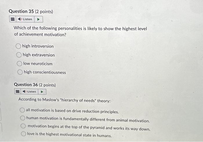 Solved Which of the following personalities is likely to | Chegg.com