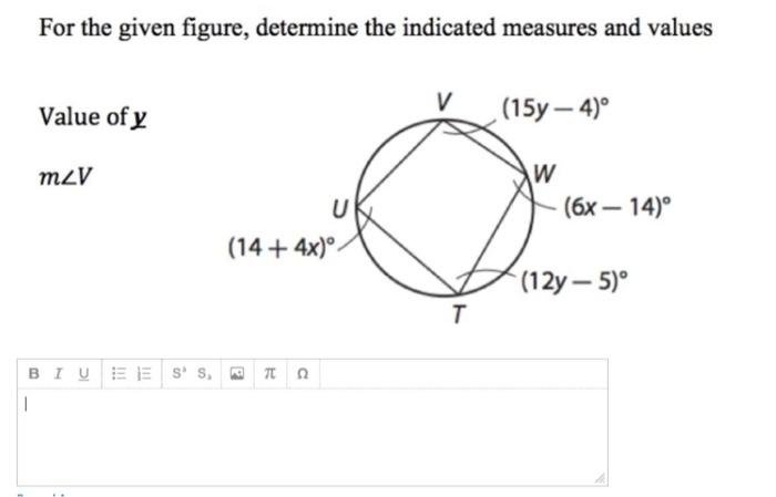 Solved For the given figure, determine the indicated | Chegg.com