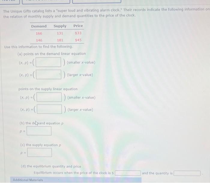 Solved The Unique Gifts catalog lists a "super loud and