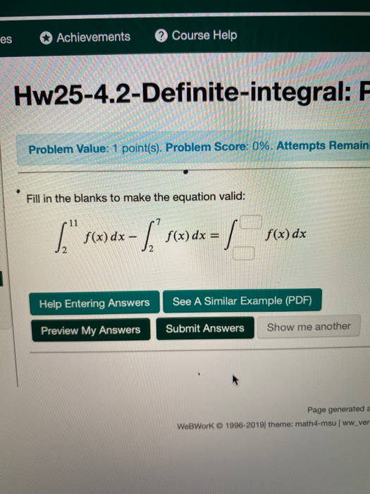 Solved es Achievements Course Help | Chegg.com