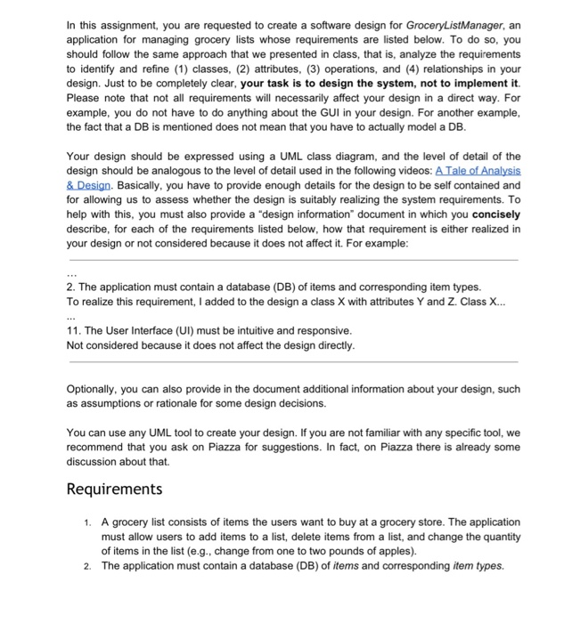 Solved In this assignment, you are requested to create a | Chegg.com