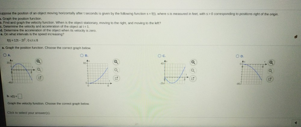 Solved suppose the position of an object moving horizontally | Chegg.com