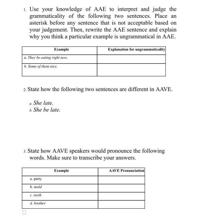 solved-1-use-your-knowledge-of-aae-to-interpret-and-judge-chegg