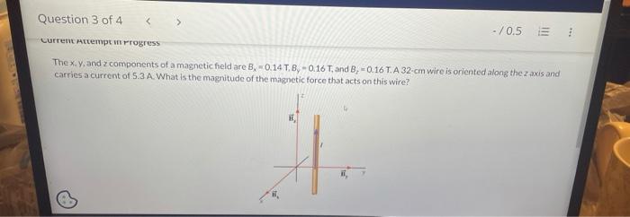 The x,y, and z components of a magnetic field are | Chegg.com