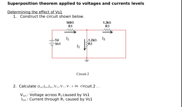 Solved Superposition theorem applied to voltages and | Chegg.com