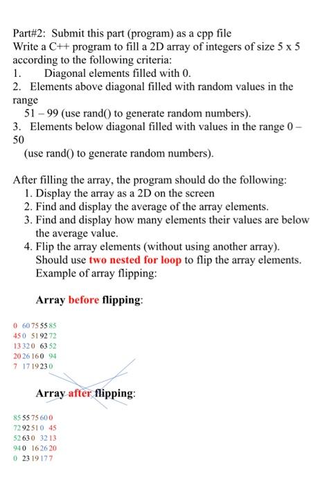 Solved according to the following criteria: 1. Diagonal | Chegg.com