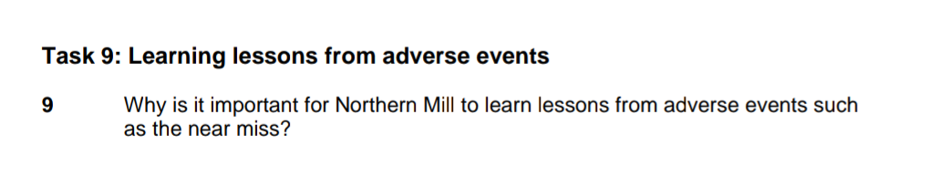 Solved Task 9: Learning lessons from adverse events9 ﻿Why is | Chegg.com