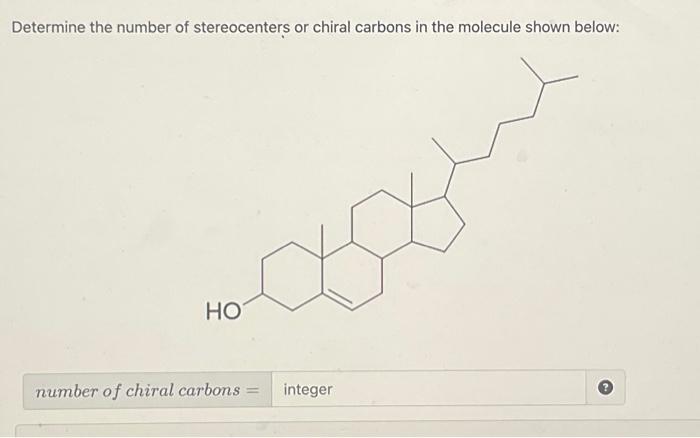 Solved Determine the number of stereocenters or chiral | Chegg.com