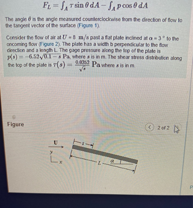 Solved Learning Goal: To calculate lift and drag on an | Chegg.com