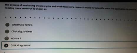 The process of the strengthen needing more research annes Systematic review Clinical guidelines Abstract Critical appraisal