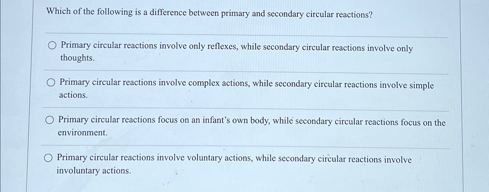 What is hotsell primary circular reaction