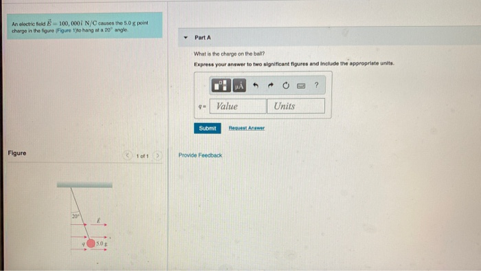 Solved Part A What is the strength of an electric field that | Chegg.com
