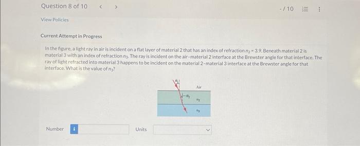 Solved In the figure, a light ray in air is incident on a | Chegg.com