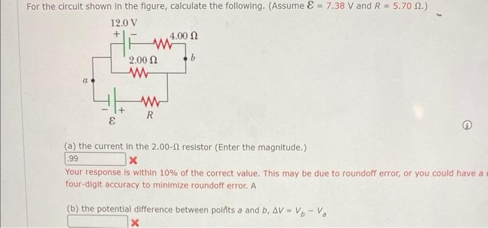Solved For the circuit shown in the figure, calculate the | Chegg.com