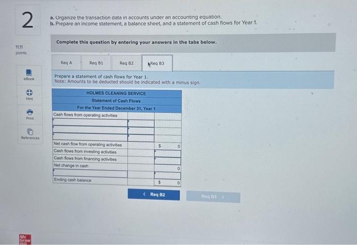 Solved a. Organize the transaction data in accounts under an | Chegg.com