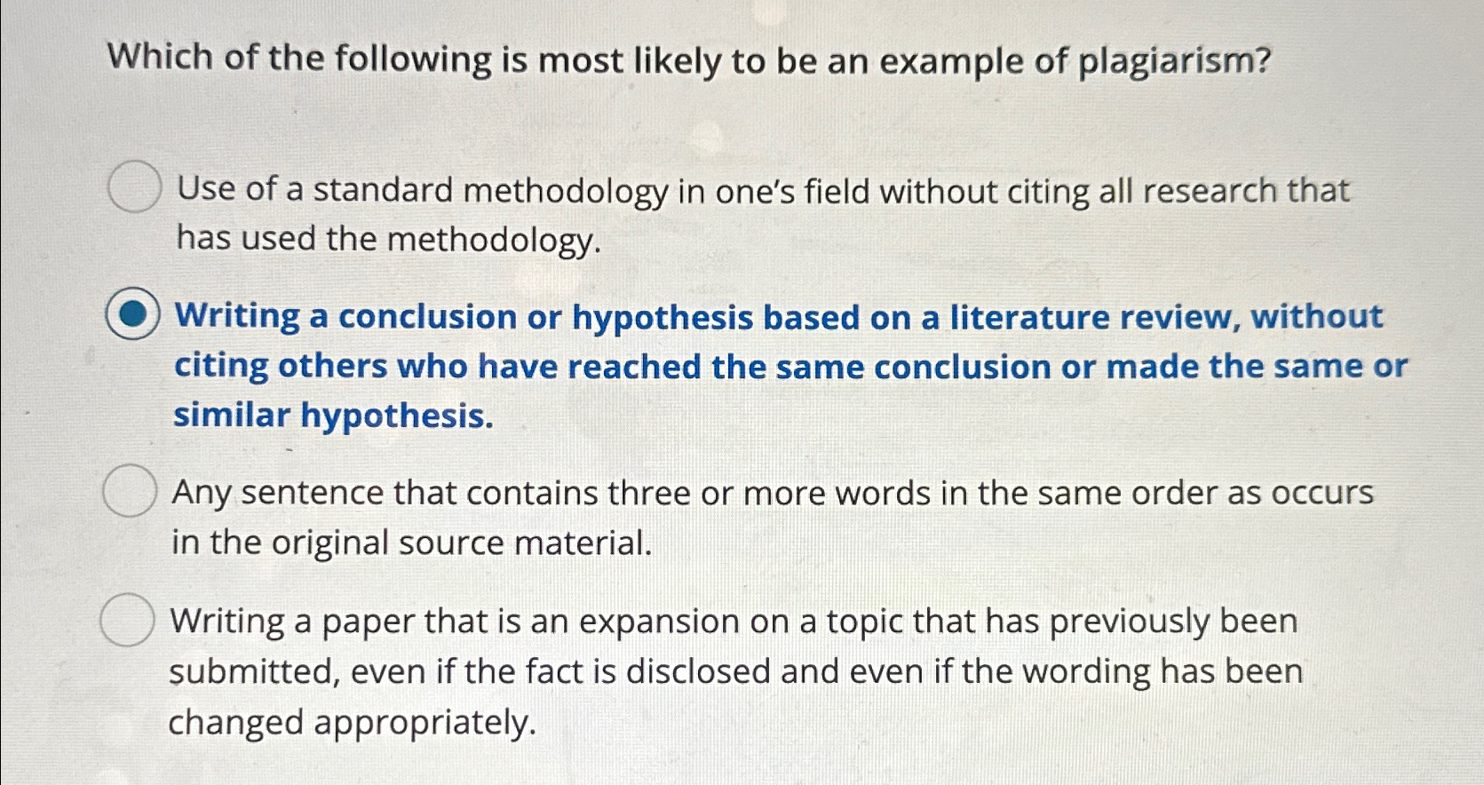 Solved Which of the following is most likely to be an