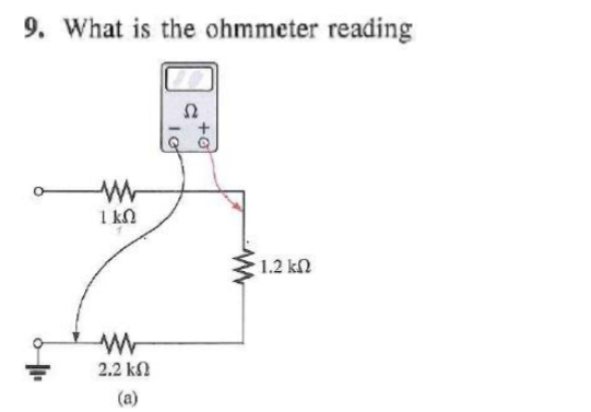 Solved What is the ohmmeter reading(a) | Chegg.com