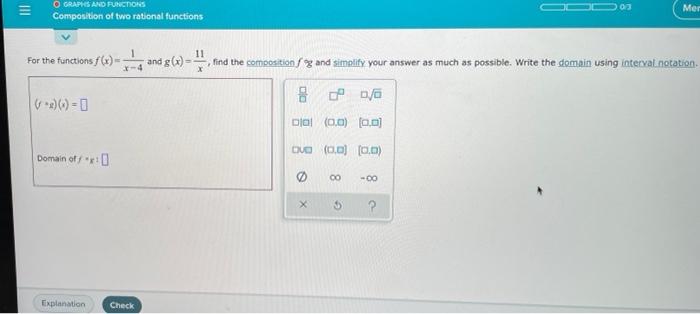 Solved D03 GRAPHS AND FUNCTIONS Composition of two rational | Chegg.com