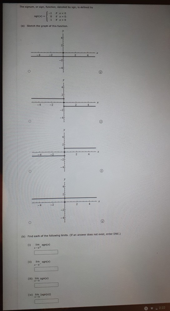 Solved The signum, or sign, function, denoted by son, is | Chegg.com