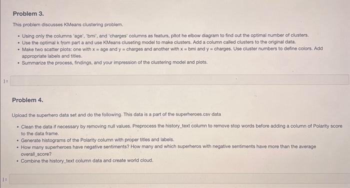 Problem 1. Upload the insurance.csv data and do the | Chegg.com