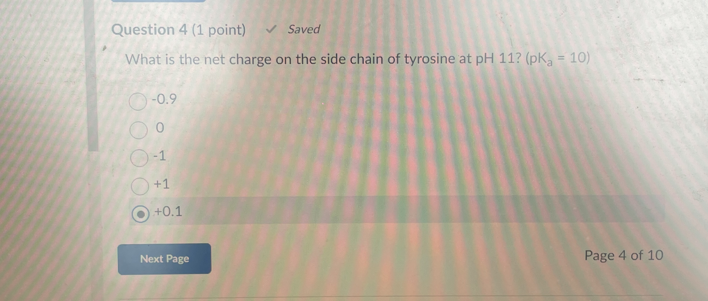 Solved Question 4 (1 ﻿point)What is the net charge on the | Chegg.com