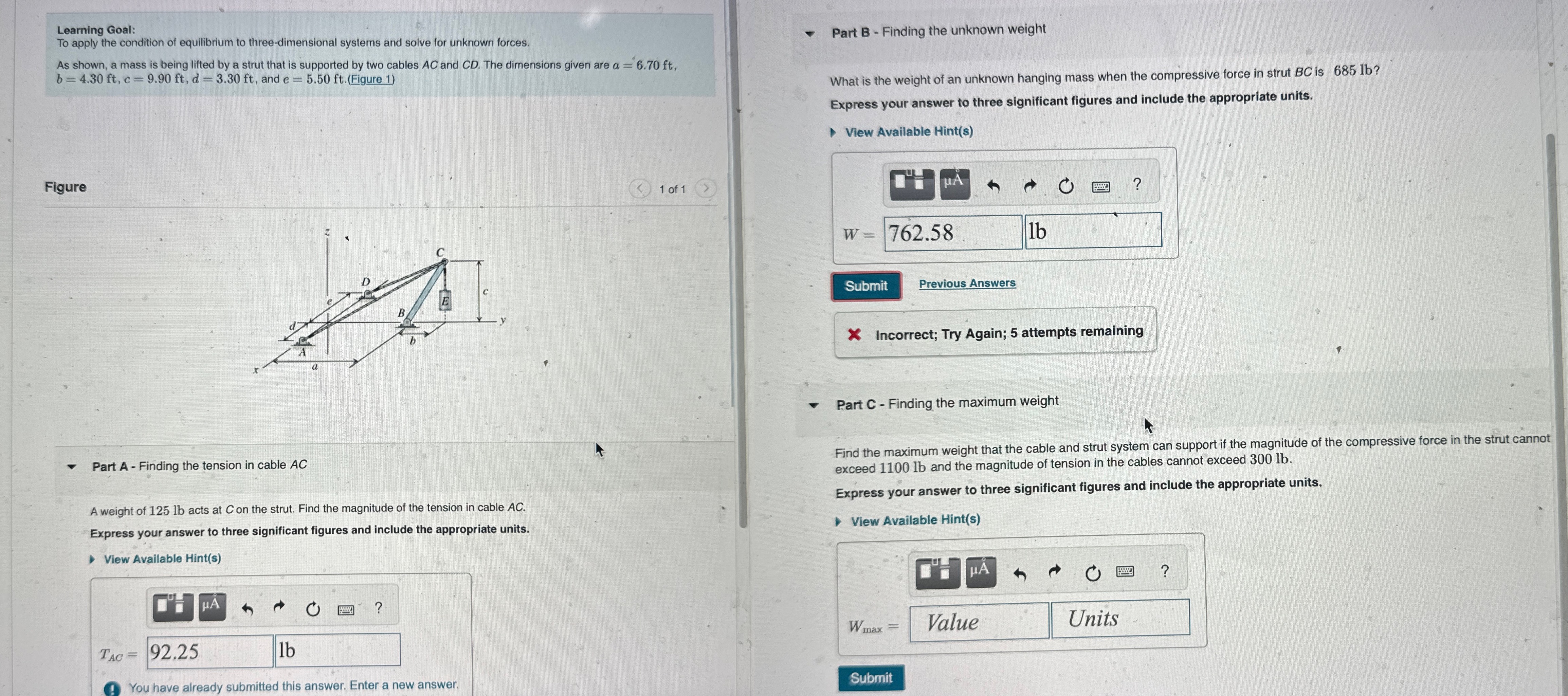 Solved Learning Goal:To apply the condition of equilibrium | Chegg.com