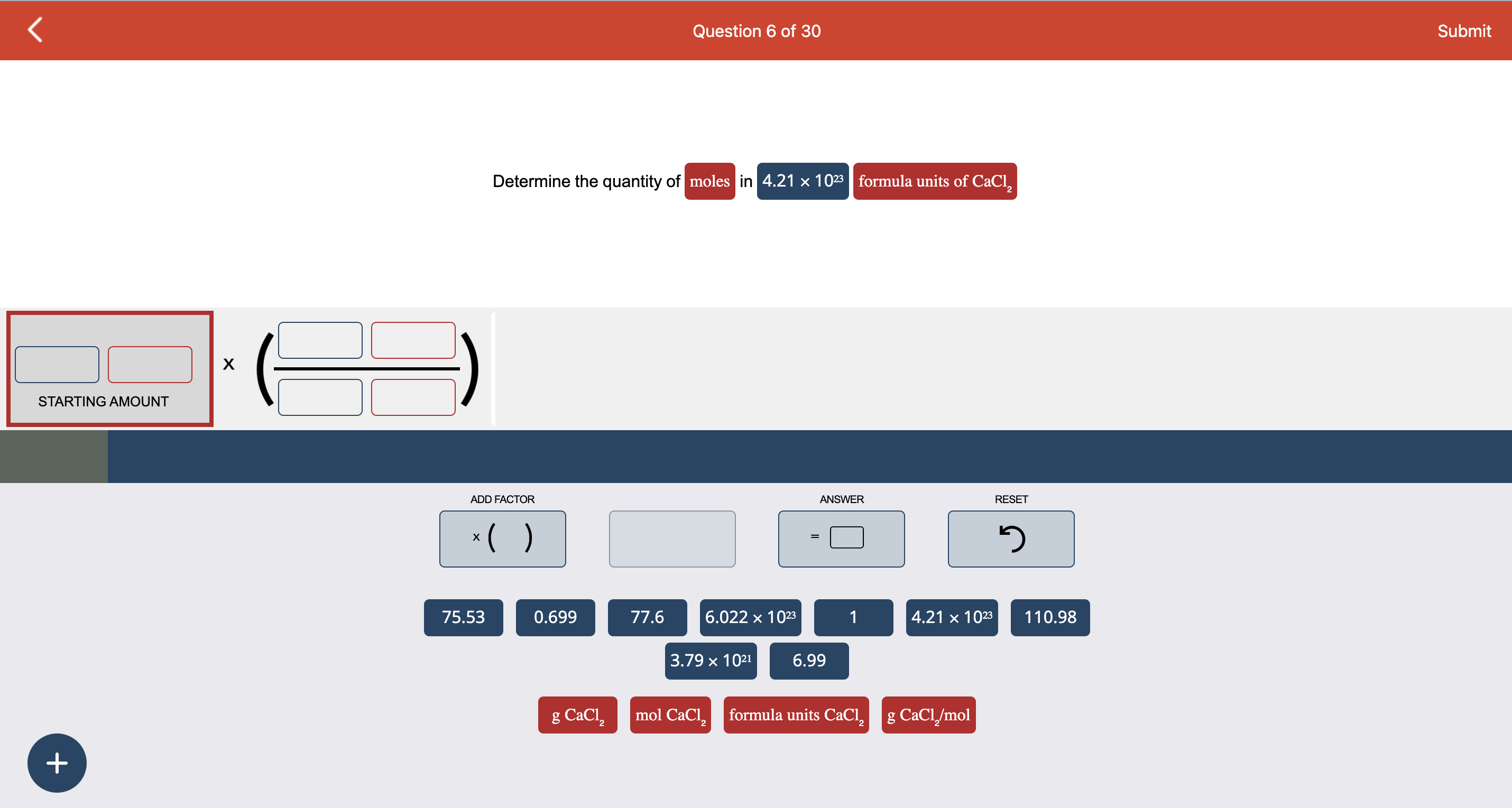 Solved Determine the quantity of moles in 4.21×1023 ﻿formula | Chegg.com