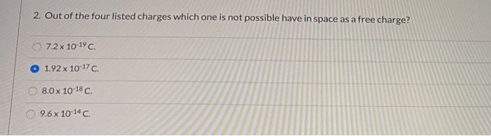 Solved 2. Out of the four listed charges which one is not | Chegg.com