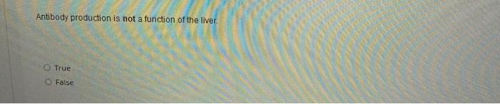 Solved Antibody production is not a function of the liver. | Chegg.com