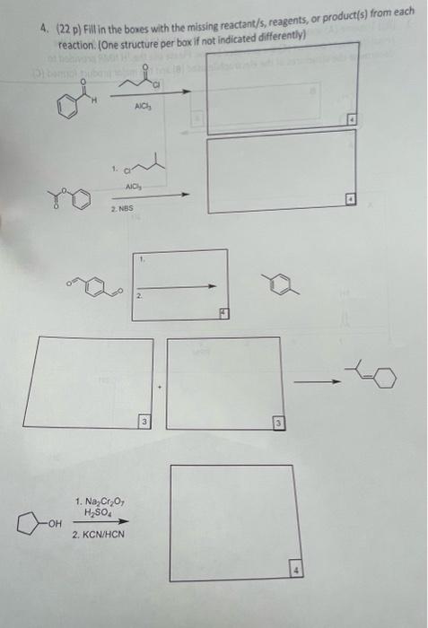 Solved 4. (22p) Fill in the boxes with the missing | Chegg.com