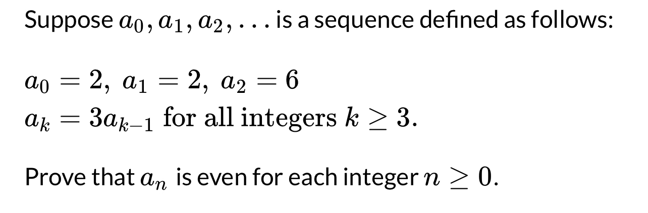 Solved Suppose a0,a1,a2,dots is a sequence defined as | Chegg.com