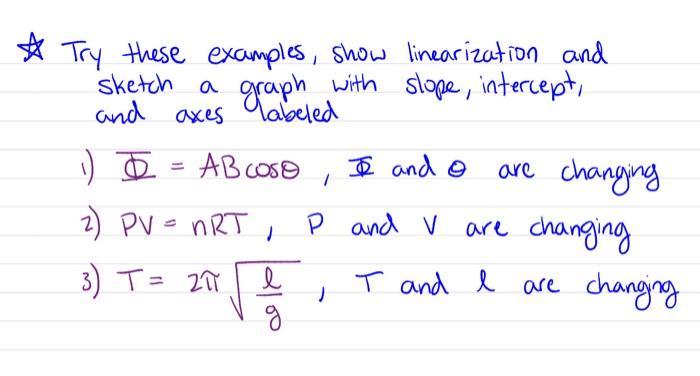 Solved A Try these examples, show linearization and sketch a | Chegg.com