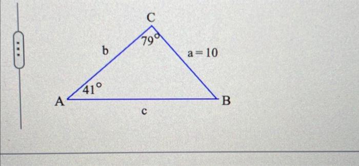 Solved Solve The Triangle. B=∘ (Do Not Round Until The Final | Chegg.com