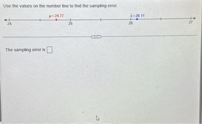 Solved Use the values on the number line to find the | Chegg.com